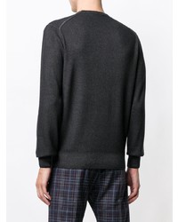 Мужской темно-серый свитер с круглым вырезом от Cruciani