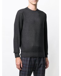 Мужской темно-серый свитер с круглым вырезом от Cruciani