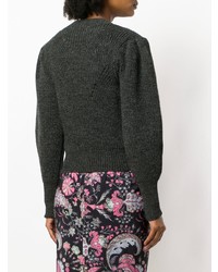 Женский темно-серый свитер с круглым вырезом от Isabel Marant