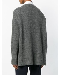 Мужской темно-серый свитер с круглым вырезом от Jil Sander