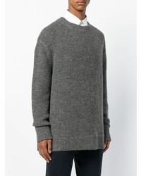 Мужской темно-серый свитер с круглым вырезом от Jil Sander