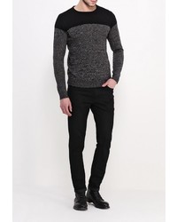 Мужской темно-серый свитер с круглым вырезом от Losan