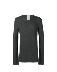 Мужской темно-серый свитер с круглым вырезом от Lost & Found Rooms