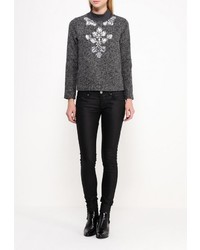 Женский темно-серый свитер с круглым вырезом от LOST INK