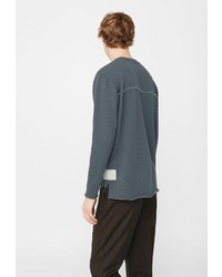 Мужской темно-серый свитер с круглым вырезом от Mango Man