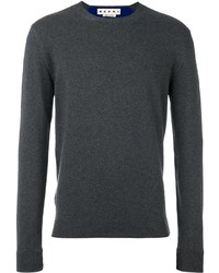Мужской темно-серый свитер с круглым вырезом от Marni