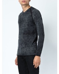 Мужской темно-серый свитер с круглым вырезом от Label Under Construction