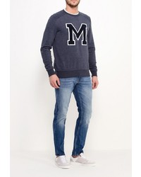 Мужской темно-серый свитер с круглым вырезом от Mustang