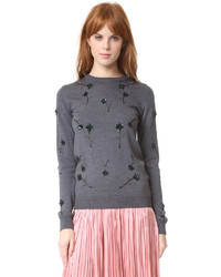 Женский темно-серый свитер с круглым вырезом от No.21