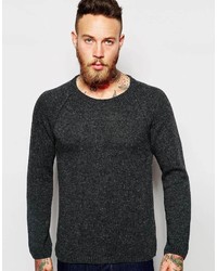 Мужской темно-серый свитер с круглым вырезом от Nudie Jeans