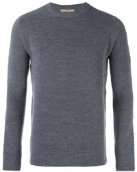 Мужской темно-серый свитер с круглым вырезом от Nuur