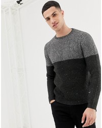 Мужской темно-серый свитер с круглым вырезом от ONLY & SONS