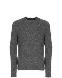 Мужской темно-серый свитер с круглым вырезом от Paolo Pecora