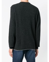 Мужской темно-серый свитер с круглым вырезом от Woolrich