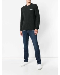 Мужской темно-серый свитер с круглым вырезом от Woolrich