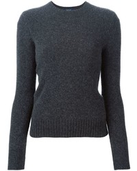 Женский темно-серый свитер с круглым вырезом от Polo Ralph Lauren