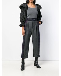 Женский темно-серый свитер с круглым вырезом от Isa Arfen