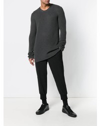 Мужской темно-серый свитер с круглым вырезом от Lost & Found Rooms