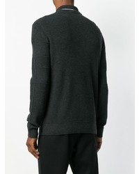 Мужской темно-серый свитер с круглым вырезом от BOSS HUGO BOSS