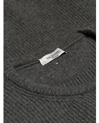 Мужской темно-серый свитер с круглым вырезом от Valentino