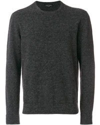 Мужской темно-серый свитер с круглым вырезом от Roberto Collina