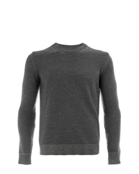 Мужской темно-серый свитер с круглым вырезом от Roberto Collina