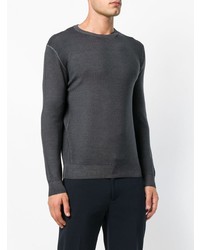 Мужской темно-серый свитер с круглым вырезом от Cruciani