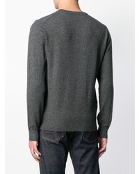 Мужской темно-серый свитер с круглым вырезом от Peuterey