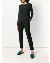 Женский темно-серый свитер с круглым вырезом от Giorgio Armani