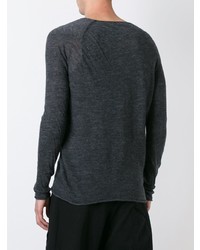 Мужской темно-серый свитер с круглым вырезом от Lost & Found Ria Dunn