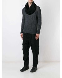 Мужской темно-серый свитер с круглым вырезом от Lost & Found Ria Dunn