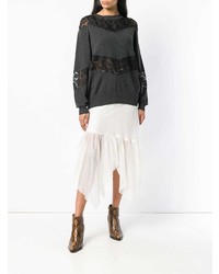 Женский темно-серый свитер с круглым вырезом от See by Chloe