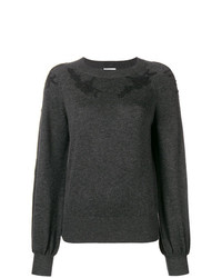 Женский темно-серый свитер с круглым вырезом от See by Chloe
