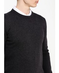 Мужской темно-серый свитер с круглым вырезом от Sela