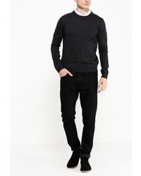 Мужской темно-серый свитер с круглым вырезом от Sela