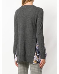 Женский темно-серый свитер с круглым вырезом от Dondup