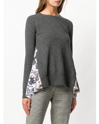 Женский темно-серый свитер с круглым вырезом от Dondup