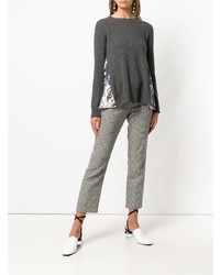 Женский темно-серый свитер с круглым вырезом от Dondup