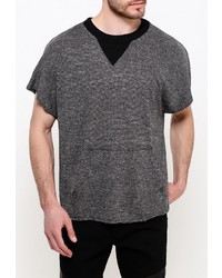 Мужской темно-серый свитер с круглым вырезом от Sixth June