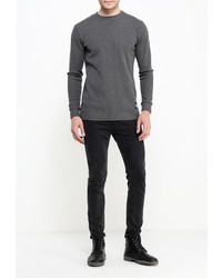 Мужской темно-серый свитер с круглым вырезом от Sixth June