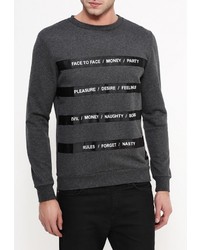 Мужской темно-серый свитер с круглым вырезом от Sixth June