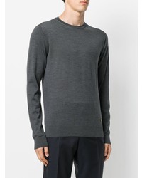 Мужской темно-серый свитер с круглым вырезом от Versace