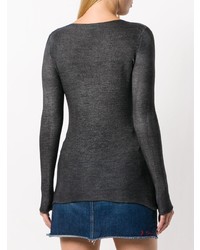 Женский темно-серый свитер с круглым вырезом от Avant Toi