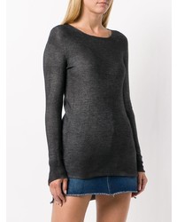 Женский темно-серый свитер с круглым вырезом от Avant Toi