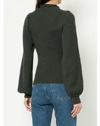 Женский темно-серый свитер с круглым вырезом от Ulla Johnson