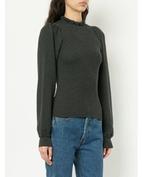 Женский темно-серый свитер с круглым вырезом от Ulla Johnson