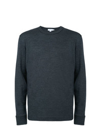Мужской темно-серый свитер с круглым вырезом от Sunspel