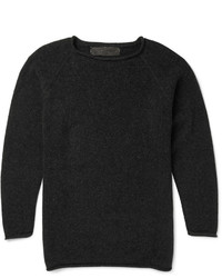 Мужской темно-серый свитер с круглым вырезом от The Elder Statesman