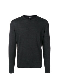 Мужской темно-серый свитер с круглым вырезом от Theory