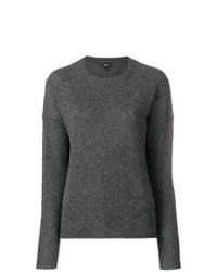 Женский темно-серый свитер с круглым вырезом от Theory